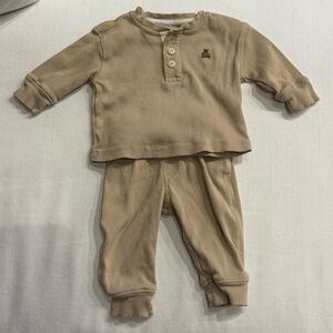 GAP Tan Baby Pant Outfit with Bear Logo
